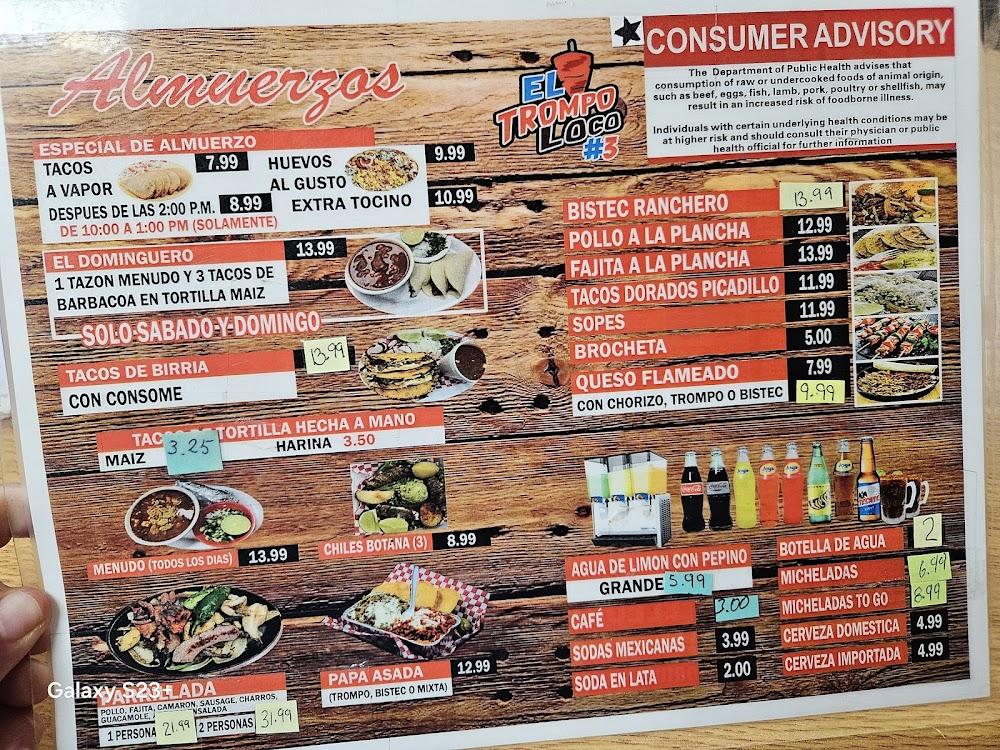 El Trompo Loco Menu image 2