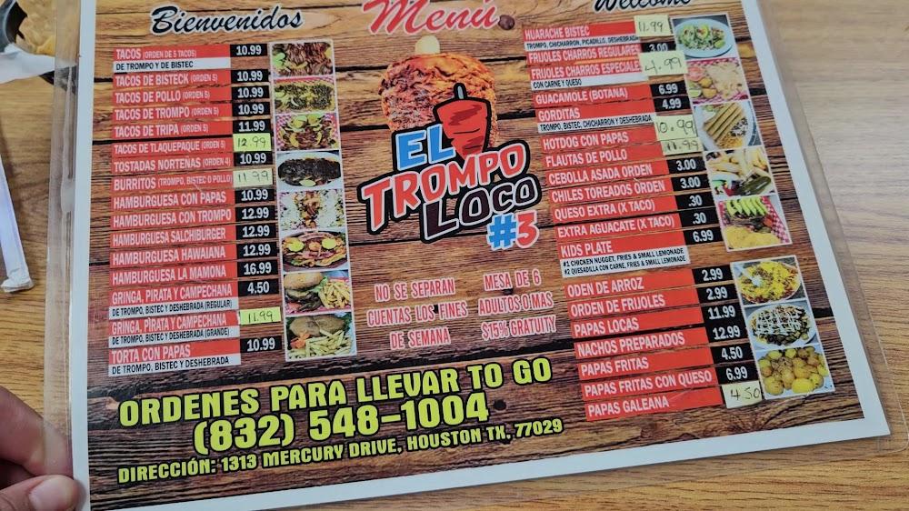 El Trompo Loco Menu image 3