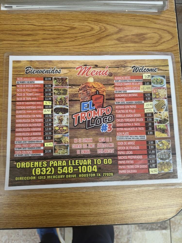 El Trompo Loco Menu image 4